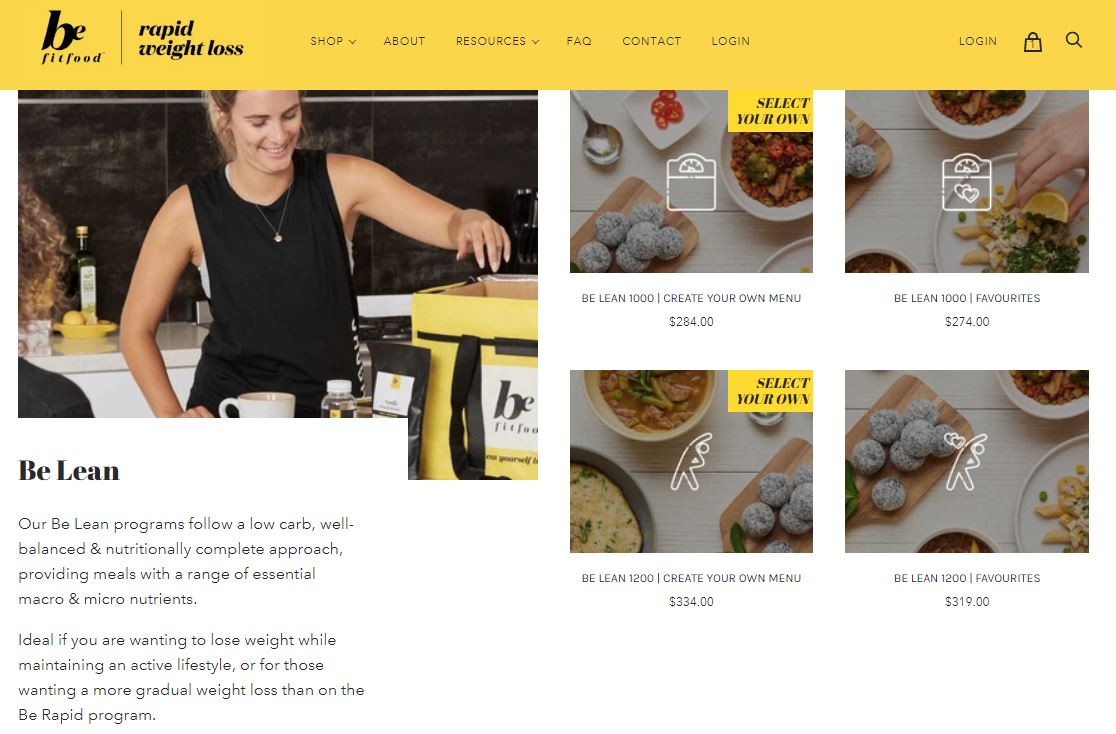 Ordering Be Fit Food
